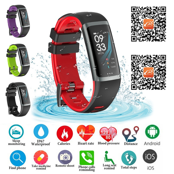 fitbit waterproof blood pressure smart sports watch