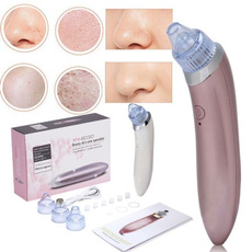 Electric Mini Handheld Blackhead Vacuum Acne Cleaner Pore Remover Electric Skin Facial Cleanser Care(Color:White/Rosegold)