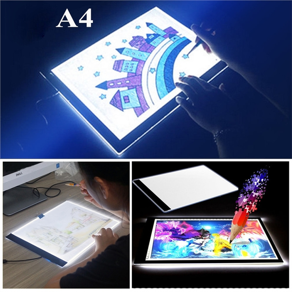 A4 LED Artist Thin Art Stencil Board Light Box Tracing Drawing Board Wish