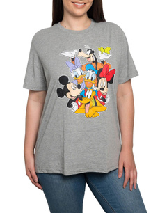 Mickey Mouse, Gray, Plus Size, heather
