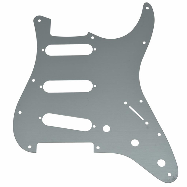 KAISH 11 Hole ST Strat SSS Metal Guitar Pickguard Aluminum Scrach Plate for USA//Mexican Fender Stratocaster Silver
