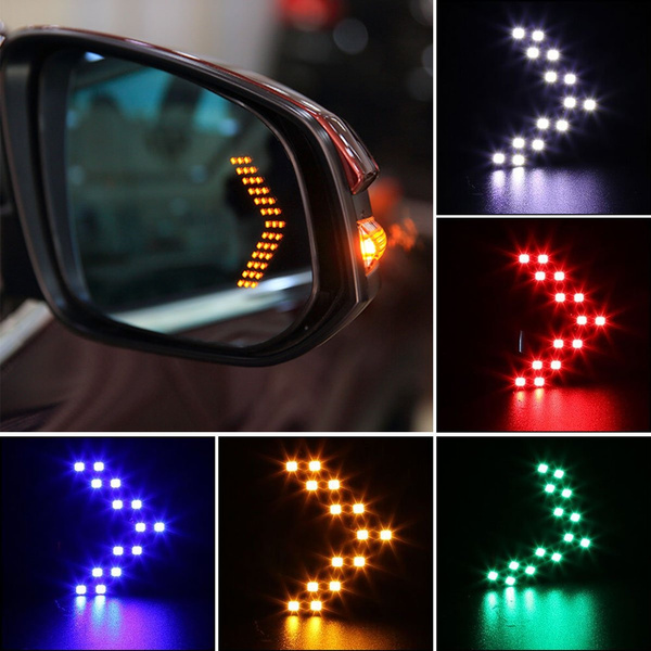 2pcs Car Auto Side Rear View Mirror 14SMD LED Lamp Turn Signal Light Accessories
