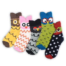 Owl, womensock, cartoonsock, Socks