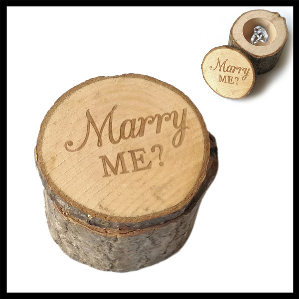 wooden engagement ring box