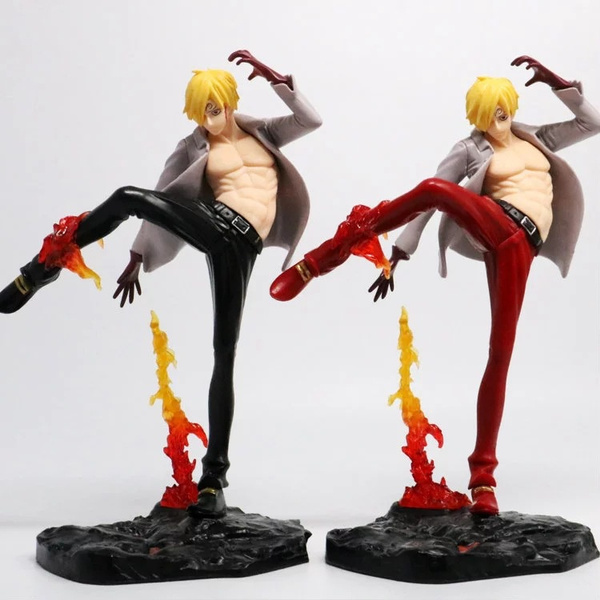 Hot 23cm One Piece Vinsmoke Sanji Diable Jambe Action Figure Toys Doll Collection Christmas Gift Wish