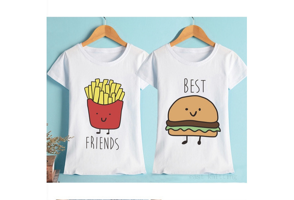 Hamburger Fries Best Friend Shirts  Best Friends Burger Fries Shirt -  Tshirt Women - Aliexpress