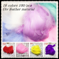 multicolorfeather, Colorful, diymaterial, highqualitygoosefeather