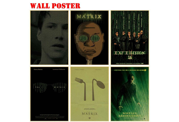 The Matrix Classic Movie Film Poster Matrix Kraft Paper Bar Poster Retro Poster Decor Painting 42x30cm Wish