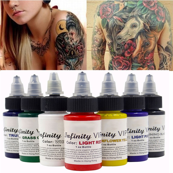 14pcs Tattoo Ink Color Set Professional Tattoo Makeup Ink Long Lasting  Black Red White Brown Grey Colors Tattoo Pigment for Body Art 1/6 oz (5ML)  : Amazon.in: Beauty