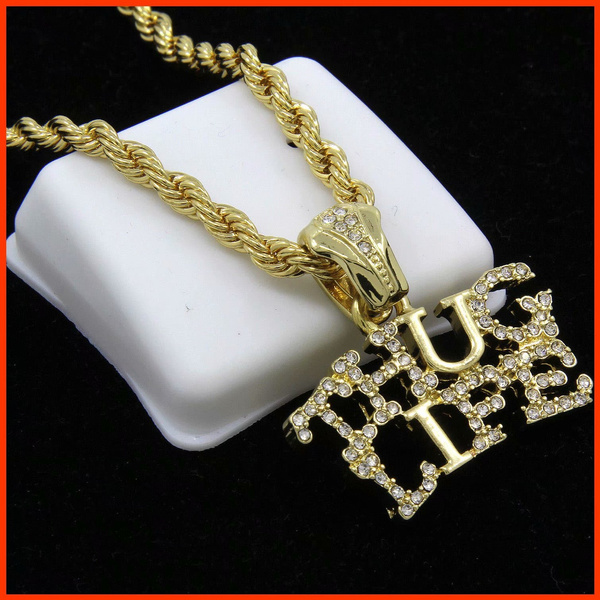 Mens Gold Plated Hip-Hop Rapper Thug 