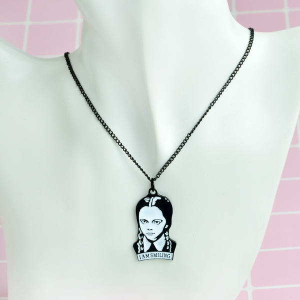 Buy Wednesday Addams Black Obsidian Pendulum Necklace From Wednesday Series  Online in India - Etsy