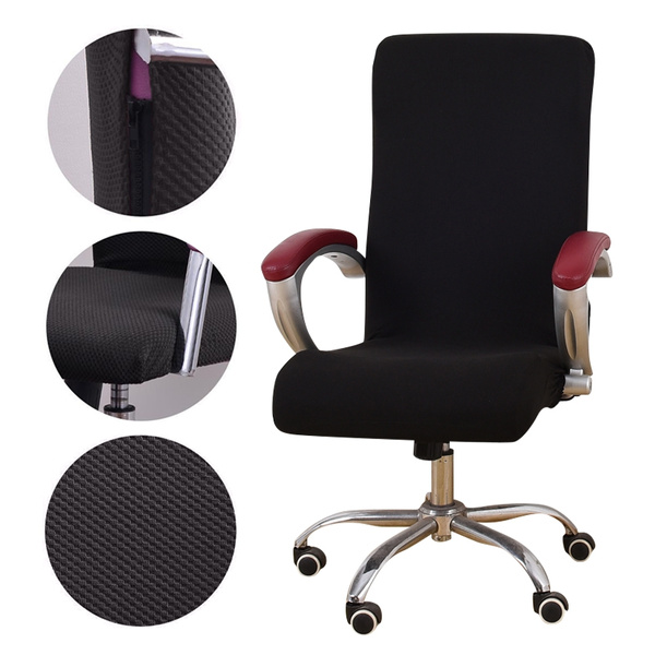 Jacquard Fabric Office Chair Cover Computer Elastic Armchair Cover Slipcovers Seat Arm Chair Covers Stretch Rotating Lift Wish
