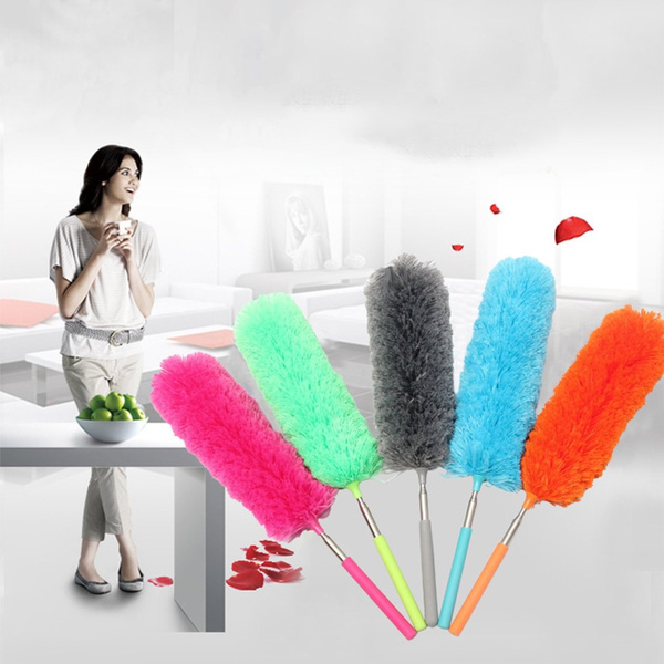 Microfiber Duster Cleaning Brush Dust Cleaner Extendable Handle Soft Ceiling Fan 