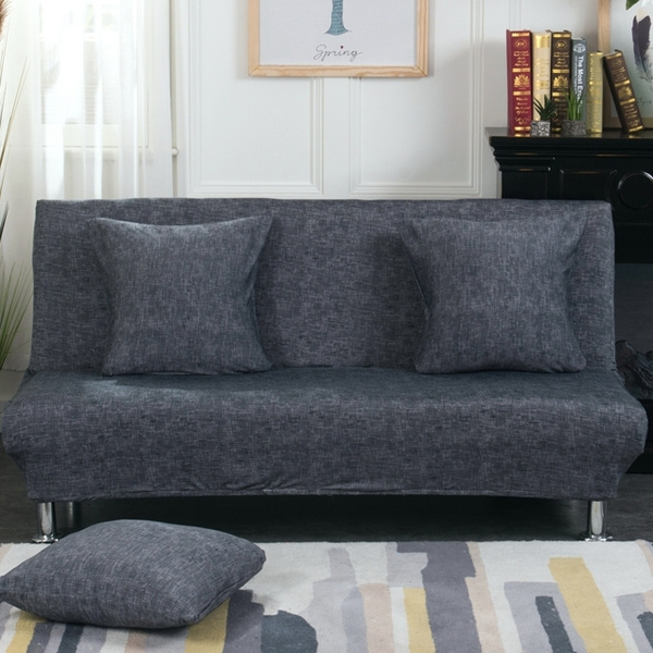 Universal Armless Sofa Bed Cover Folding Seat Slipcover Modern Stretch Covers Couch Protector Elastic Futon Spandex Wish Universal Armless Sofa Bed Cover, Armless Sofa Slipcover