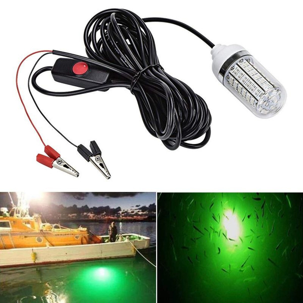 Fishing Light Green Color 12V 15W Deep Drop Underwater Light