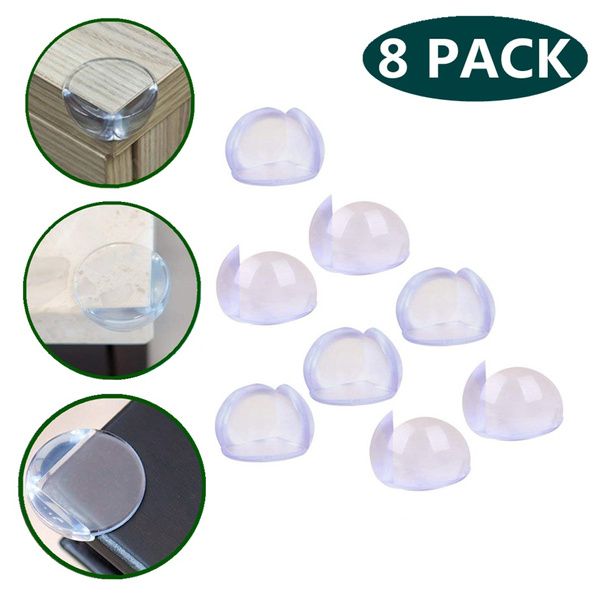 8 Pieces Protection Coin De Table Bebe Souple Anti Chocs Protege De Coins Avec Resistant Adhesifs Pour Tables Et Tout Meubles Pointus Transparent Silicone Premium Wish