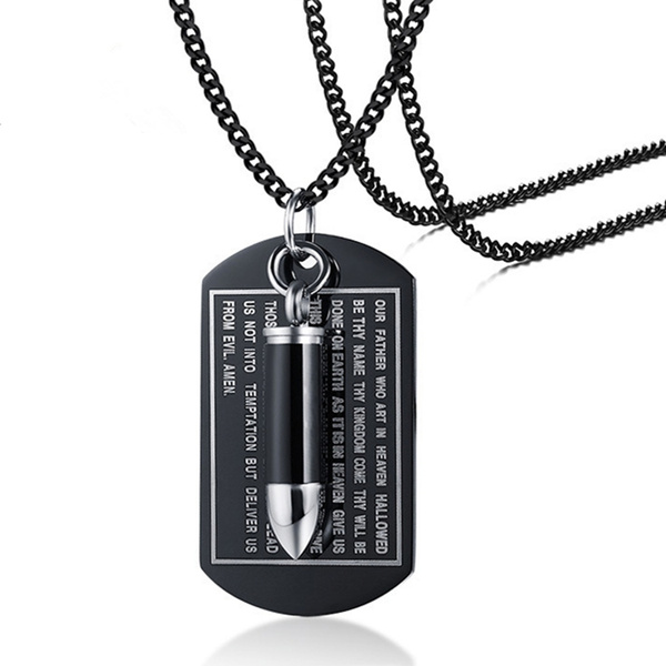 Gunmetal Statement Dog Tag Necklace | In Stock! | Lucleon - Foto 11