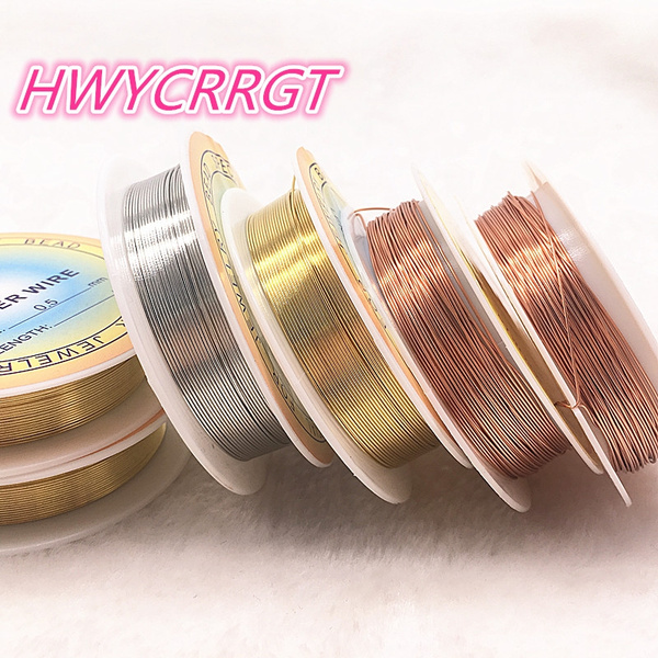 NEW Gold/Copper/Silver colors 0.2/0.3/0.4/0.5/0.6/0.7/0.8/1.0 mm Copper  Wires Beading Wire For Jewelry Making