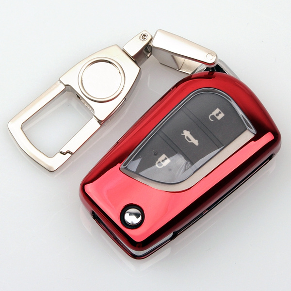 Key Case Car Remote Key Shell Cover TPU Holder For Toyota Auris Corolla