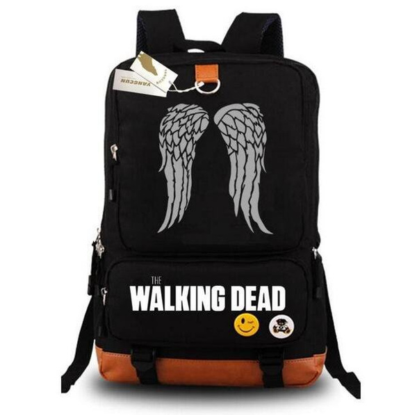 The Walking Dead Walking Dead Film Youth Backpack Darryl Wing Student Canvas Bag Mountaineering Bag