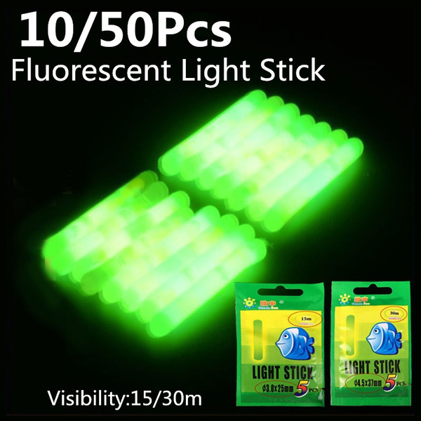 10/50Pcs Night Fishing Tools Glow Stick Fishing Float Fluorescent Lightstick