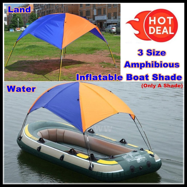 Rubber Boat Awning 2-4 Person Fishing Boat Inflatable Hovercraft Folding  Sunshade Easy Install Remove Sun
