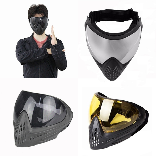 FMA Tactical Anti-fog Goggle Paintball Full Face Mask F0022 Single Layer Mirror 