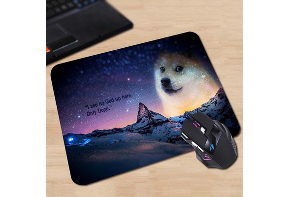 Snow Mountain No God Here Only Puppy In The Stars Sky Personalized Mouse Mat Rectangular Rubber Computer Mouse Anime Pad Mat Wish