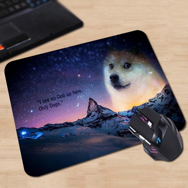 Snow Mountain No God Here Only Puppy In The Stars Sky Personalized Mouse Mat Rectangular Rubber Computer Mouse Anime Pad Mat Wish