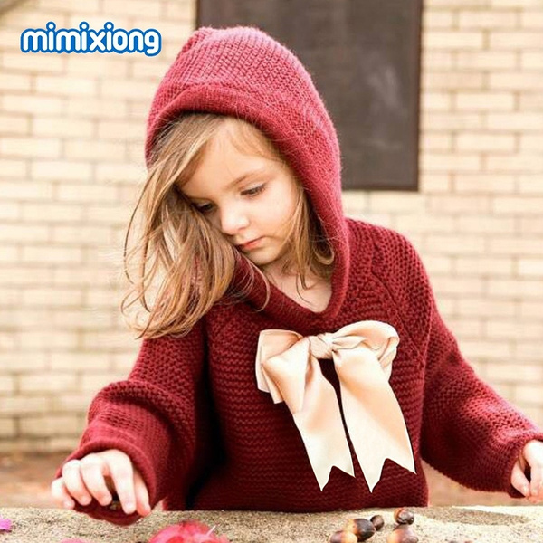 Baby Girls Knit Sweater Hoodies Warm Tops Toddler Infant Outerwear Coat