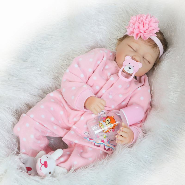 Deago Reborn Baby Dolls 22 Cute Realistic Soft Silicone Vinyl Dolls  Newborn Baby dolls With Clothes