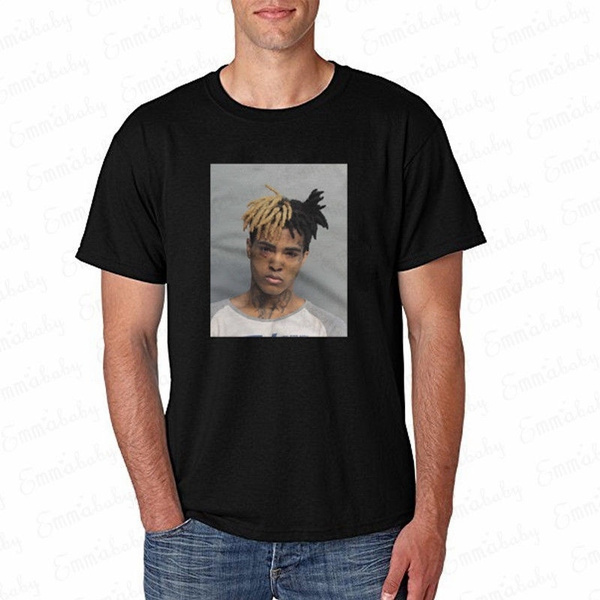 XXXTentacion Mugshot T-Shirt Tops Hip Hop Rap Merch 17 Revenge 
