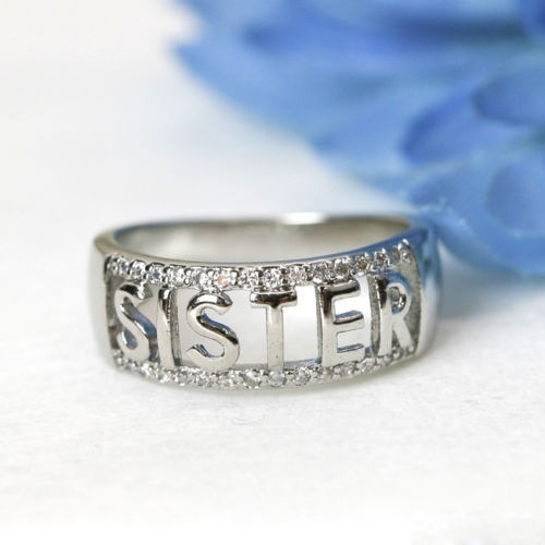Amazon.com: 7mm Stainless Steel Women's Spinner Ring - Always Sister  Forever Friend Sister's Ring, Jewelry & Gifts for Sister, Size 6: Promise  Rings: Clothing, Shoes & Jewelry