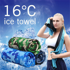 2018 Fashion Pure colors Printing Camo Cartoon Iced Towel Cold Towel Instant Cooling Summer Outdoor Sports Heatstroke Prevention Fitness & Gym Towel Sport Activities & Athletes Magic towel Core