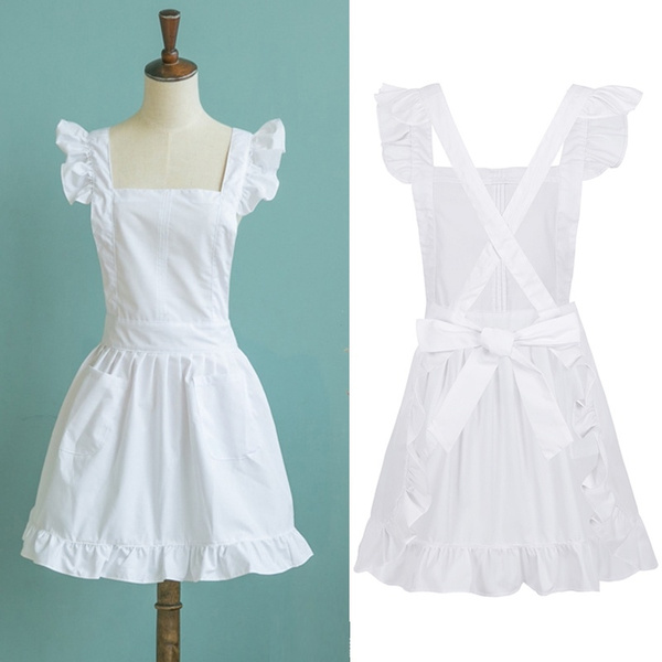 Frilly White Apron