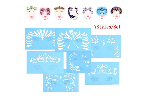 Reusable Face Paint Stencils, 7styles/set Body Painting Template