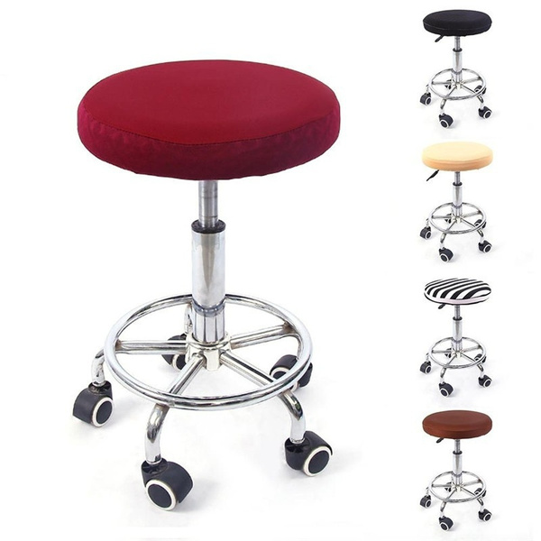 9 Colors Elastic Bar Stool Covers Round, Bar Stool Chair Covers Round