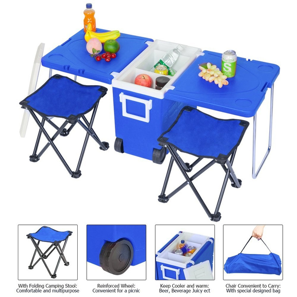 camping stool table