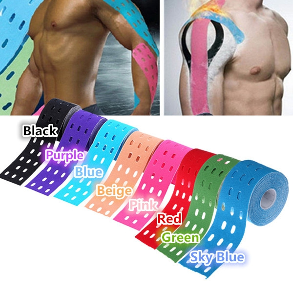 5cm X 5m Multicolored Stickers Punch Muscle Patch Kinesiology Tape