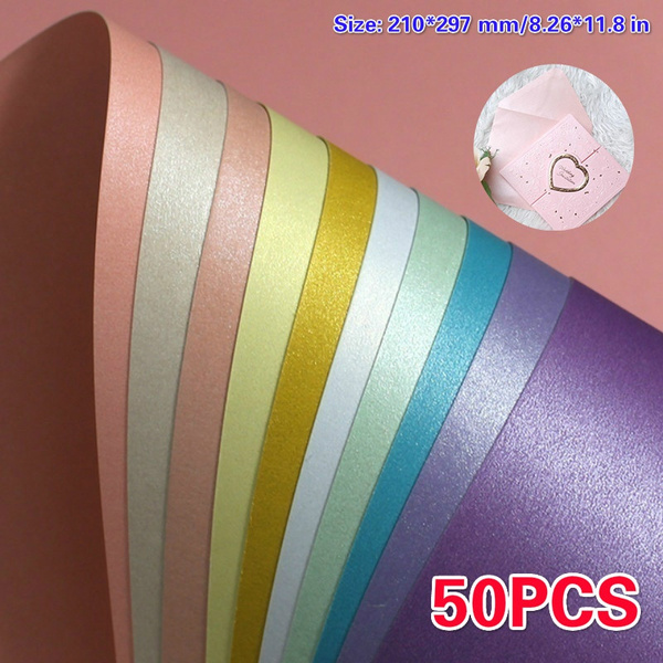 Material Paper - A4 Pearlescent Paper Metallic Luster Decorative Paper