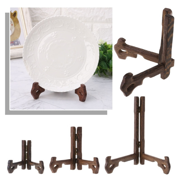 3 Inch 7 Inch Tall Wood Display Stand Holder Easels For Plates Photos Tea Tray 