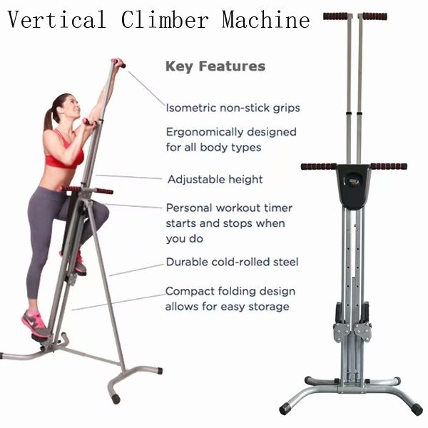 New Vertical Climber Machine Exercise Stepper Cardio Workout