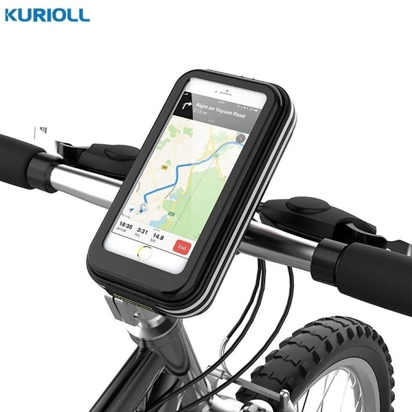 360° Rotating Bicycle Motorcycle Bike Phone GPS Waterproof Case Bag Holder  * 
