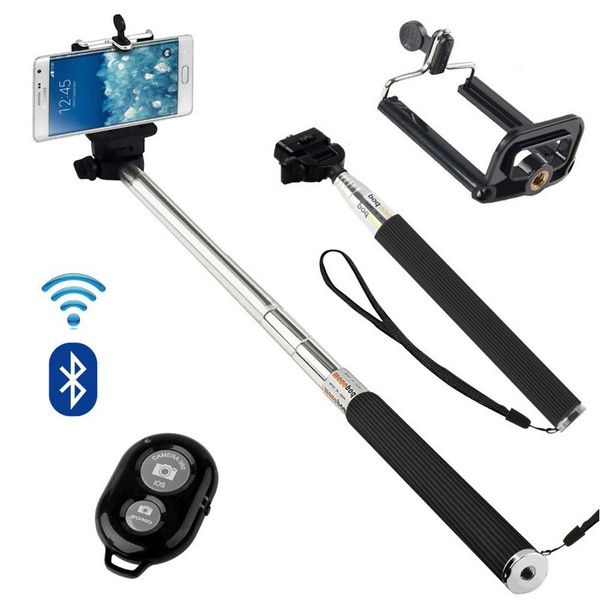 Foldable Tripod 2 in 1 Monopod Selfie Stick Bluetooth Wireless Remote  Shutter for Android & Iphone Bluetooth Selfie Stick Handheld Monopod Phone 