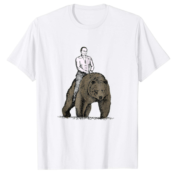 putin riding a bear t shirt