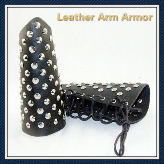 Super Cool Leather Arm Armor Punk Metal Rivets Armor Studs Leather ...