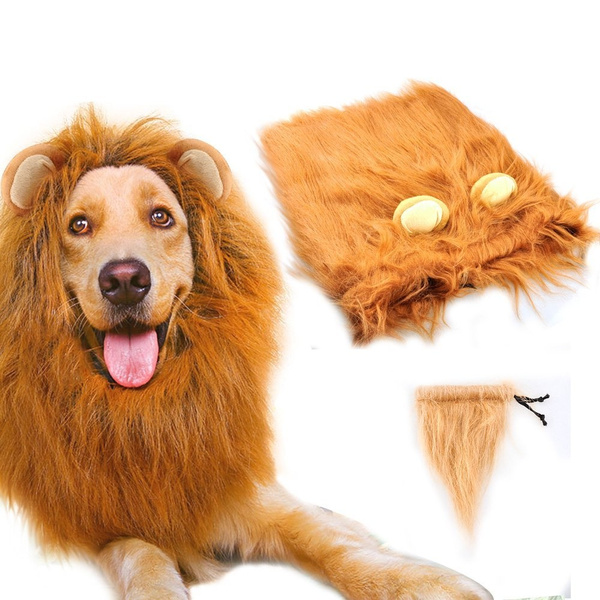 Dog Lion Mane,Lion Mane Wig Costumes for Medium to Large Sized Dog With Ears, Fancy Lion Hair For Holiday Photo Shoots Party Festival Occasion | Wish Dog Lion Mane,Lion Mane Wig Costumes for Medium to Large Sized Dog With Ears, Fancy Lion Hair For Holiday Photo Shoots Party Festival Occasion | Wish