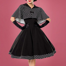 Swing dress, Fashion, Autumn Dress, polka dot