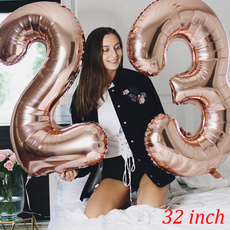 7 Colours 32 Inch Foil Number Balloons 0-9 Digit Helium Globos Happy New Year Wedding Birthday Party Number Balaos Decoration