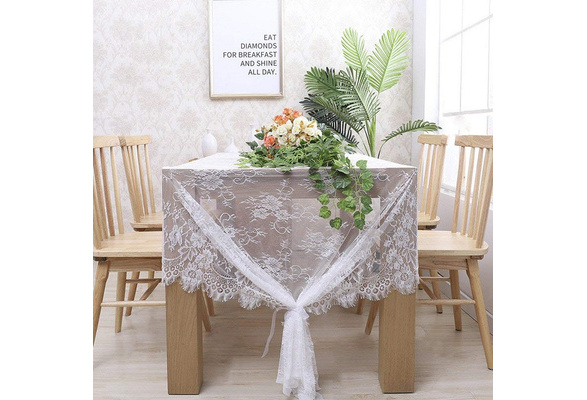 60 X120  Lace Tablecloth Vintage for  Wedding Decor Outdoor Party 